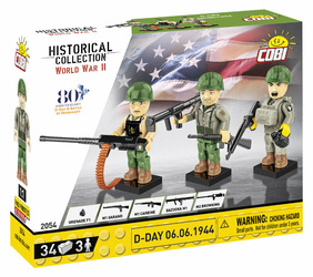 COBI 2054 Historical Collection WWII D-Day 06 06 1944 3 figurki 34 klocki