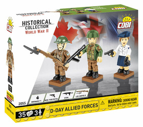 COBI 2055 Historical Collection WWII D-Day Allied forces 3 figurki 35 kl.