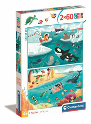 Clementoni Puzzle 2x60el SuperColor Life at Sea 24817