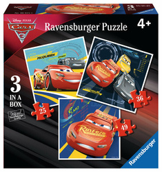 Puzzle 3w1 Porywający wyścig Cars 3 069255 RAVENSBURGER