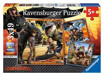 Puzzle 3x49 Jak Wytresować Smoka 092581 RAVENSBURGER